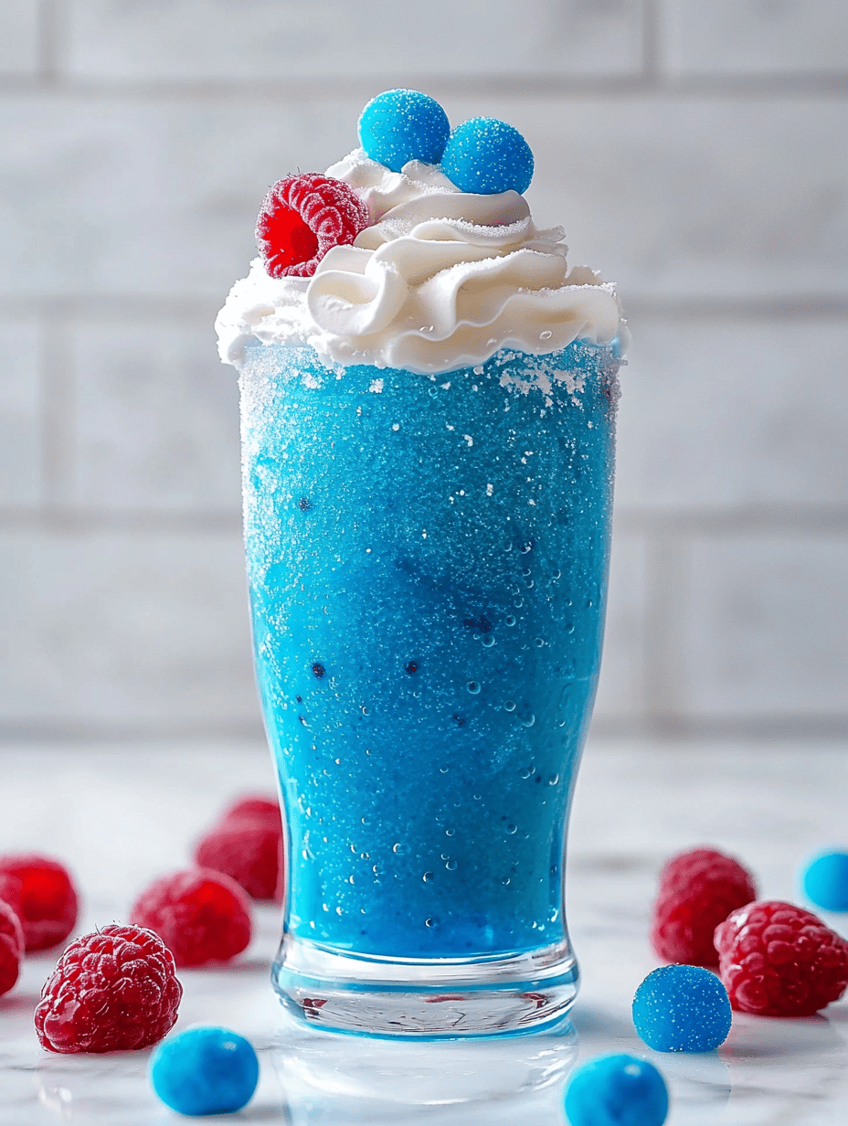 Chill with a Blue Raspberry Slushie: A Frozen Frenzy