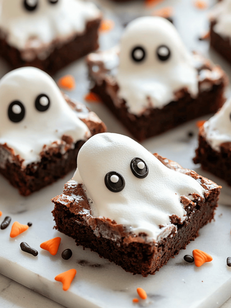 Spooky Sweetness: Halloween Ghost Brownies