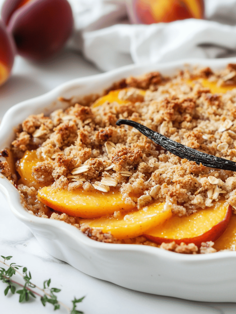 The Secret Ingredient That Turns Peach Crisp Into Pure Nostalgia