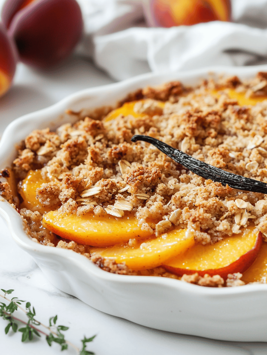 The Secret Ingredient That Turns Peach Crisp Into Pure Nostalgia