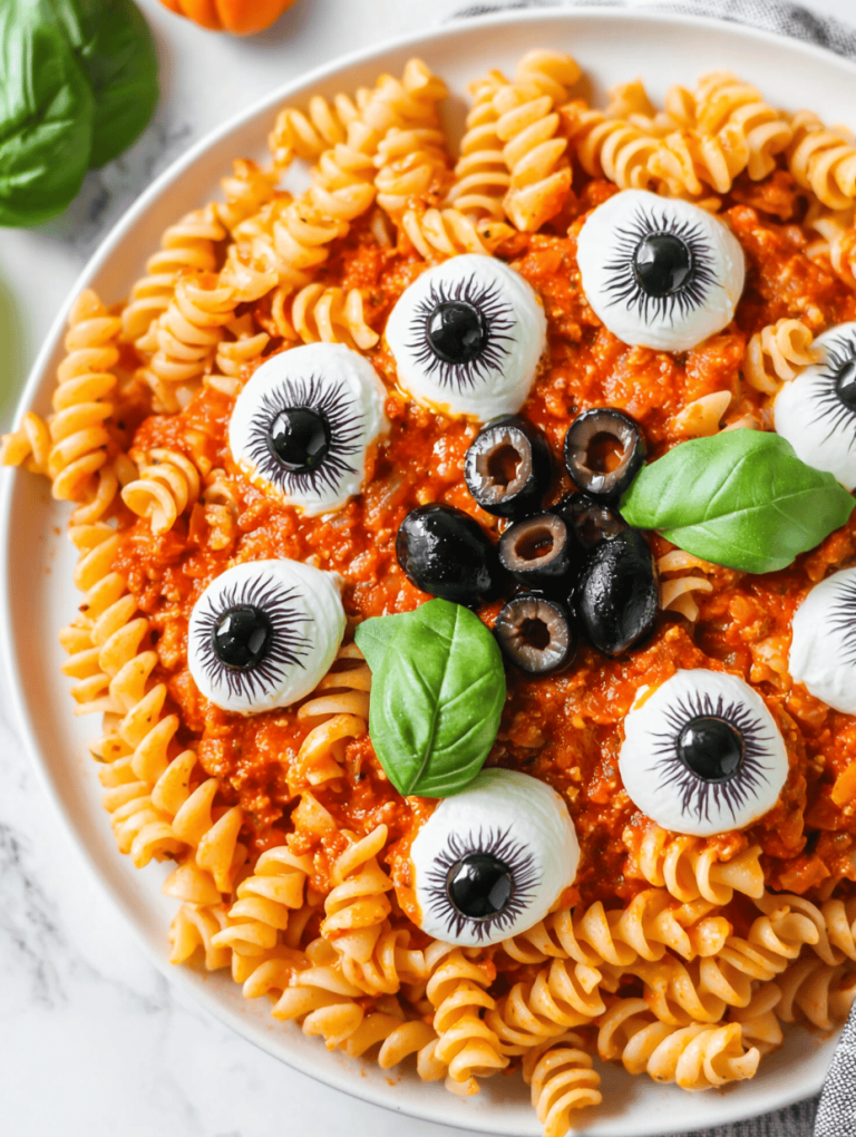 Gross Out Your Guests: Creepy Halloween Eyeball Pasta