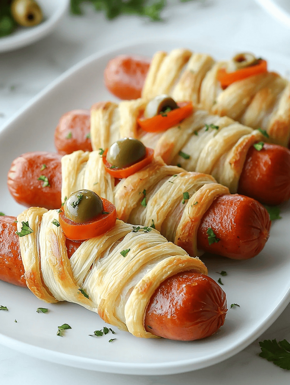 Spooky & Crispy: Halloween Mummy Hot Dogs for a Ghoulish Feast