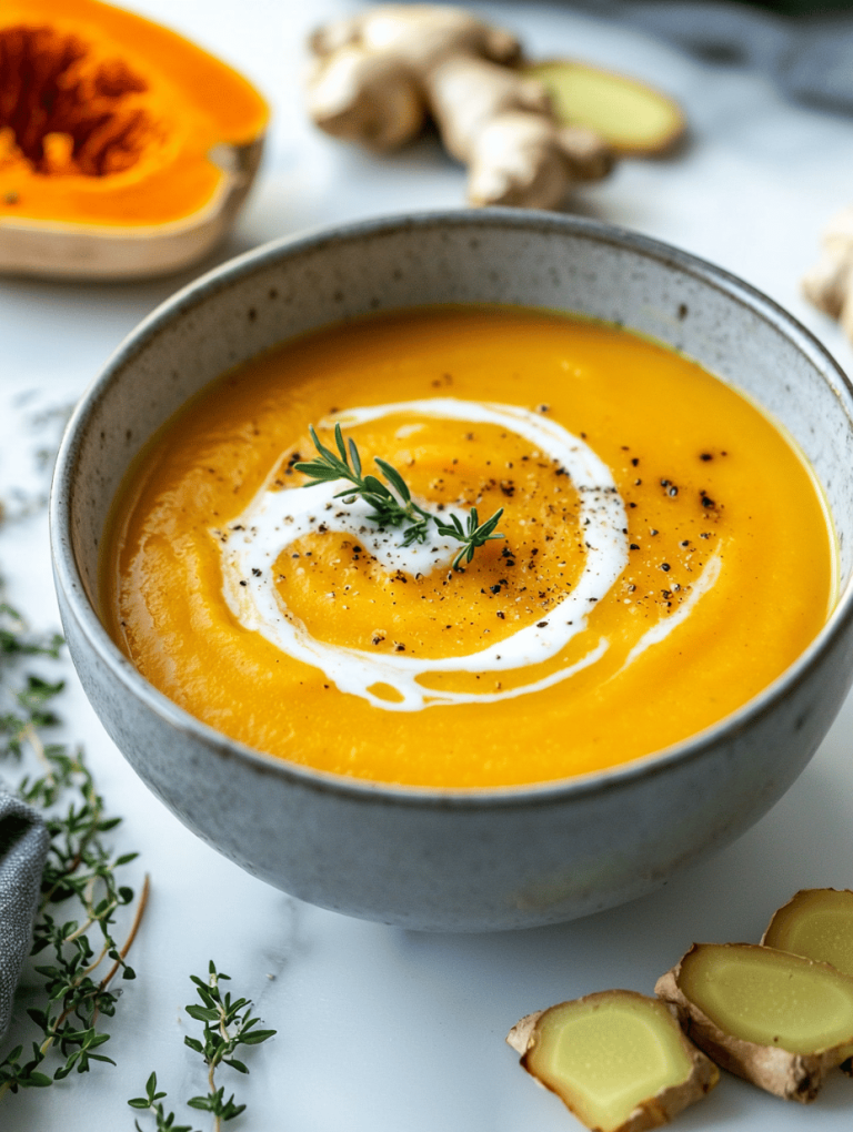 Ginger-Kissed Butternut Squash Soup: A Cozy Fix for Chilly Days